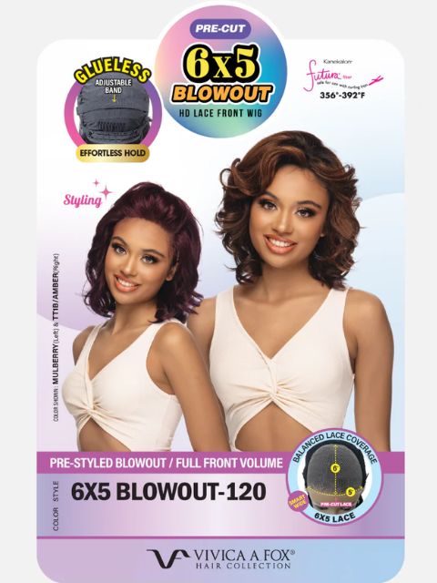 Vivica A Fox Pre-Cut 6x5 Blowout Deeep Lace Front Wig-FINGER ROLL"
