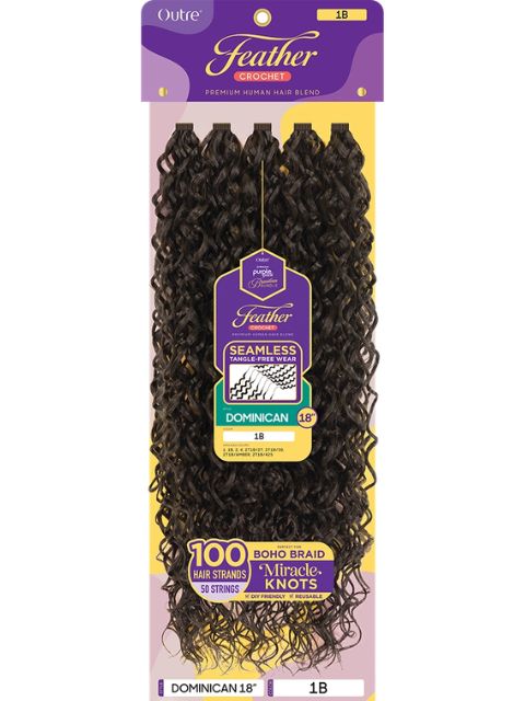 Outre Purple Pack Brazilian Bundle Feather Crochet Braid(Pre-Loop) FEATHER CROCHET DOMINICAN"