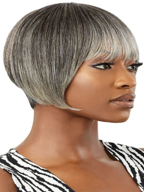Outre Fab & Fly Gray Glamour 100% Human Hair Wig - HARRIET