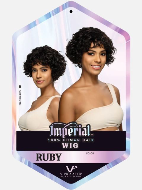 Vivica A Fox Imperial 100% Human Hair Pure Comfort Cap RUBY Full Wig