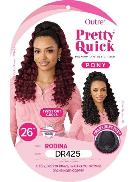 Outre Pretty Quick-Pony Drawstring RODINA" Ponytail