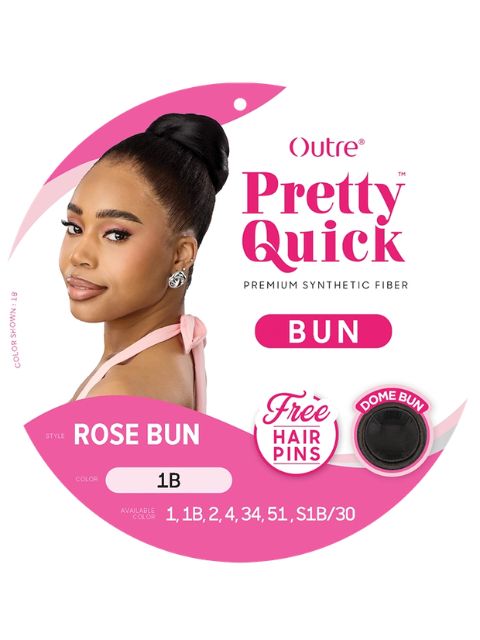 Outre Pretty Quick Premium Synthetic Bun - ROSE BUN