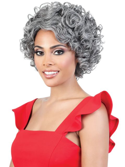 Motown Tress Silver Gray Hair Collection Synthetic Wig - S.TISHA