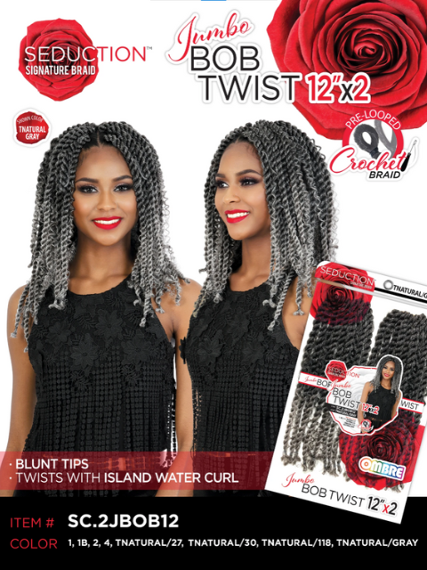 Seduction Signature Braid 2X JUMBO BOB TWIST 12 Crochet Braid SC.2JBOB12