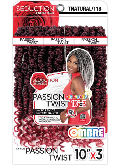 Seduction Signature Braid PASSION TWIST 10"X3 Crochet Braid SC.PSN103