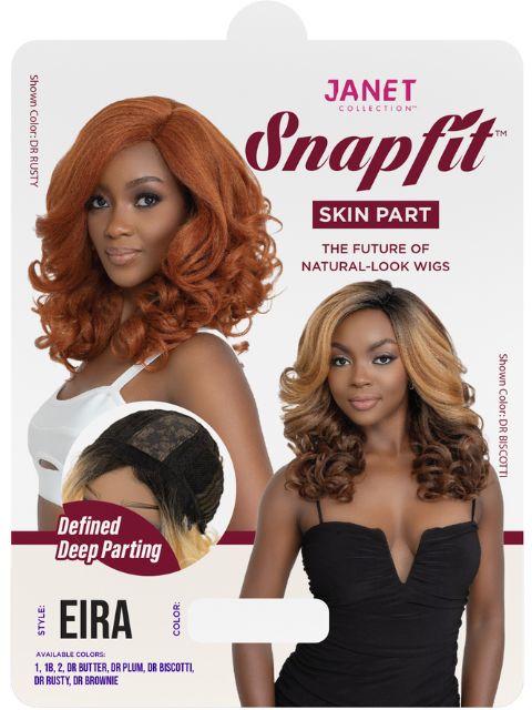 Janet Collection Snapfit Skin Part  Natural Looking Everyday Deep Part Wig - EIRA