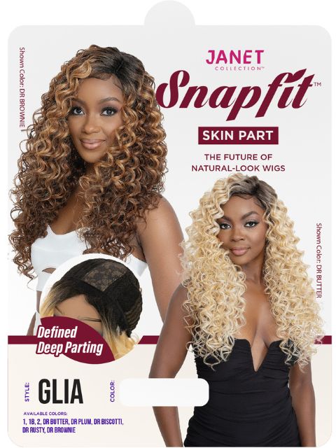 Janet Collection Snapfit Skin Part  Natural Looking Everyday Deep Part Wig - GLIA