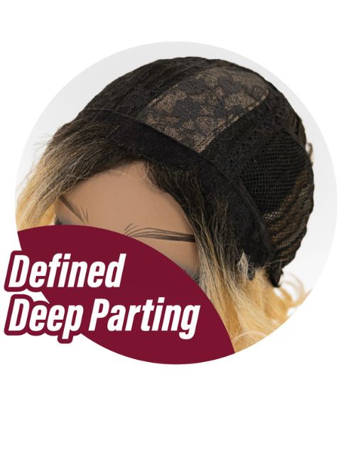 Janet Collection Snapfit Skin Part  Natural Looking Everyday Deep Part Wig - CODY