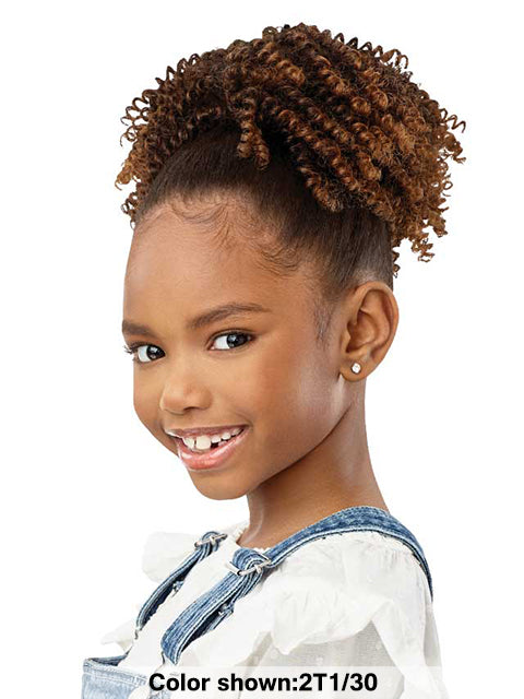 Outre Lil Looks Premium Synthetic Drawstring Ponytail - SPRINGY COILS 8