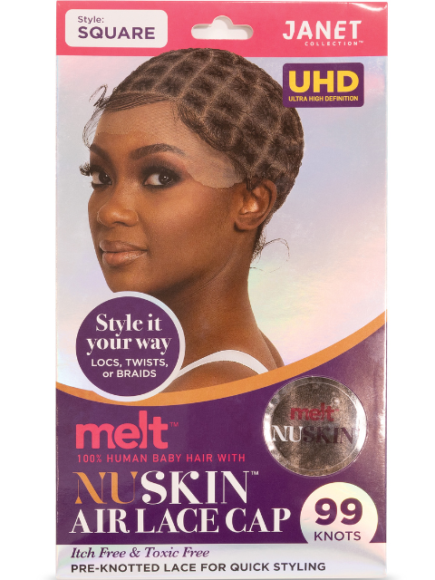 Janet Collection melt 100% Human Baby Hair Nuskin Air Lace Cap