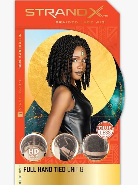 Sensationnel Strand X Braided HD STRAND X_FULL HAND-TIED UNIT 8" Lace Wig