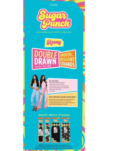 Outre SugarPunch 100% Unprocessed Human Hair Multi pack- DEEP