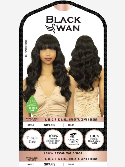 R&B Collection Black Swan Blended Human Hair Wig - SWAN5