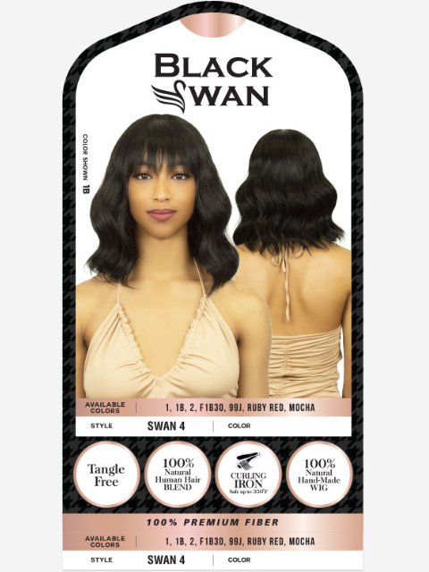 R&B Collection Black Swan Blended Human Hair Wig - SWAN4