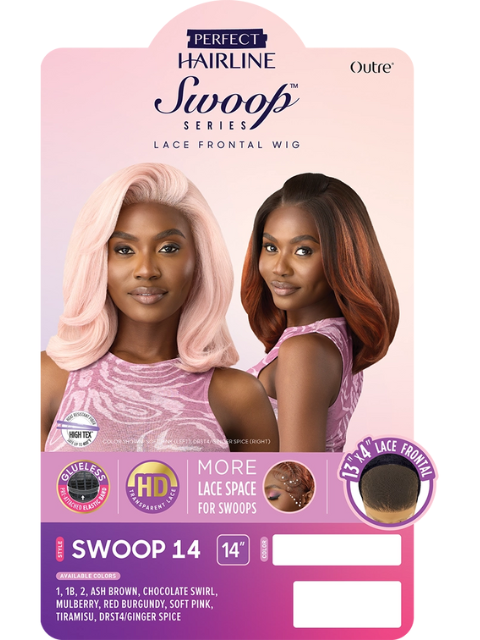 Outre Perfect Hairline Swoop Series HD Transparent Lace Front Wig - SWOOP14
