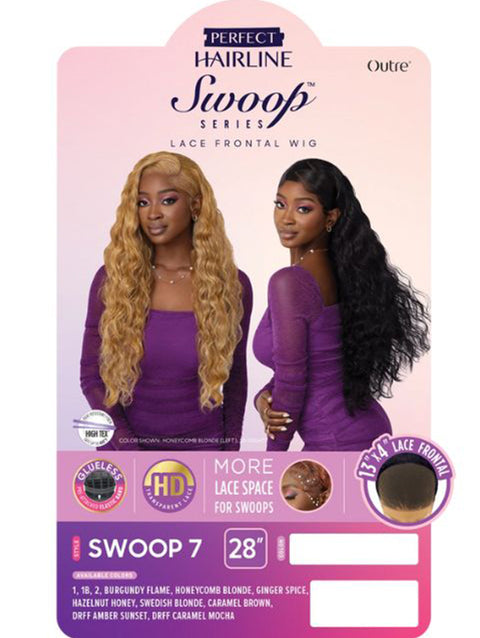 Outre Perfect Hairline Swoop Series HD Transparent Lace Front Wig - SWOOP7