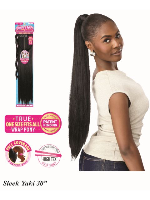 Outre Pretty Quick Slide and Hide Premium Synthetic SLEEK YAKI 30" Ponytail