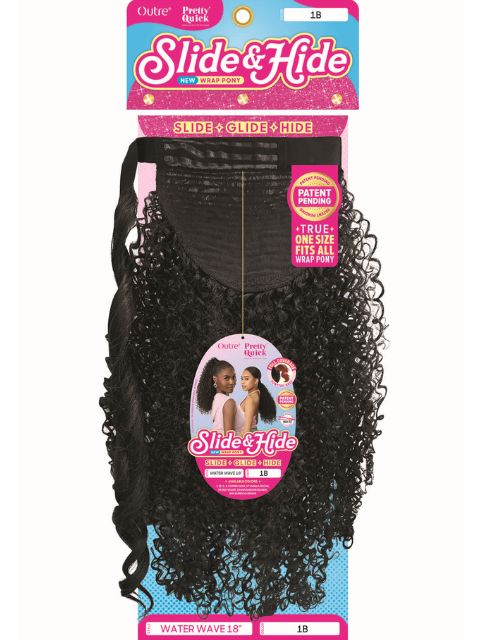 Outre Pretty Quick Slide and Hide Premium Synthetic WATER WAVE 18" Ponytail
