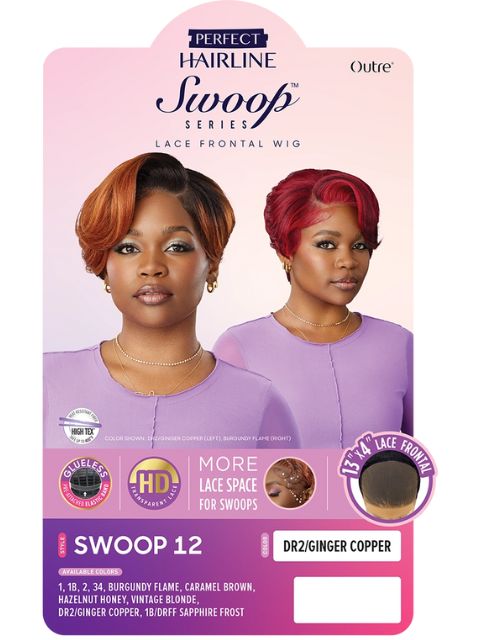 Outre Perfect Hairline Swoop Series HD Transparent Lace Front Wig - SWOOP12