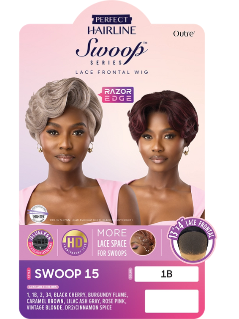 Outre Perfect Hairline Swoop Series HD Transparent Lace Front Wig - SWOOP15