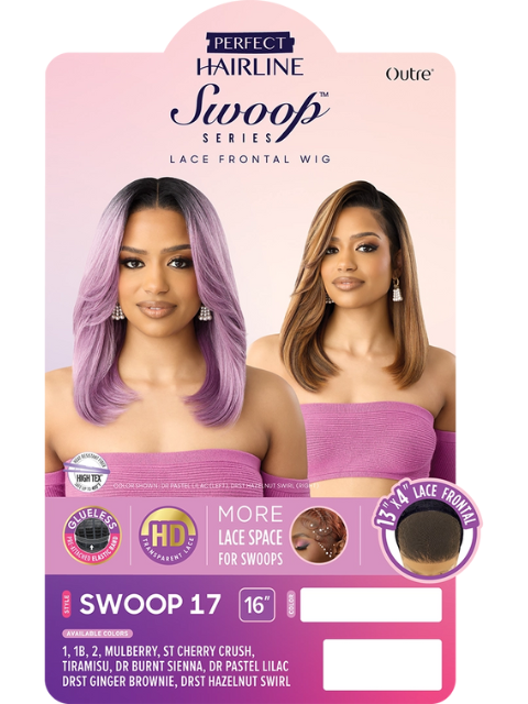 Outre Perfect Hairline Swoop Series HD Transparent Lace Front Wig - SWOOP17