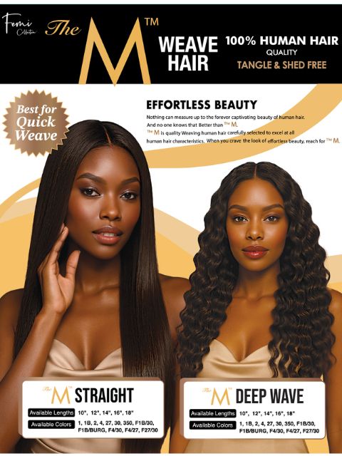 Femi Collection The M 100% Human Hair Blend DEEP WAVE Weave