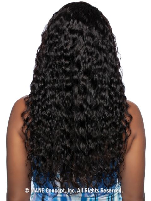 Mane Concept Trill 100% Unprocessed Human Hair HD Lace Front Wig - TR260 11A HD WNW LACE PART DEEP WAVE 24"