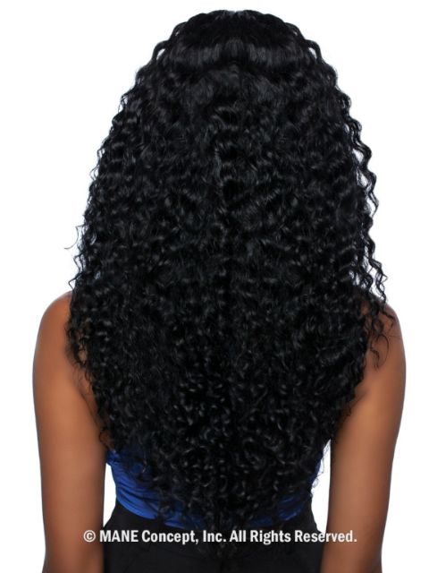 Mane Concept Trill 100% Unprocessed Human Hair HD Lace Front Wig - TR261 11A HD WNW LACE PART JERRY CURL 24"