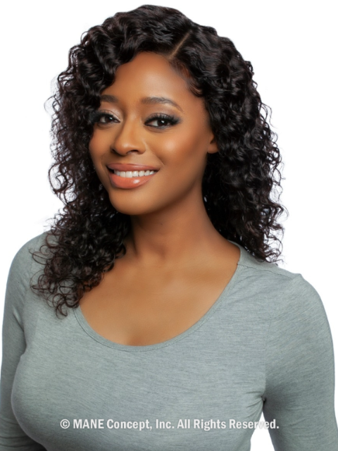 Mane Concept 100% Unprocessed Human Hair Trill 13x4 HD GluelessMane Concept 11A 100% Unprocessed Human Hair Trill 13x4 HD Glueless TRE2132 WATER WAVE 18"Lace Wig