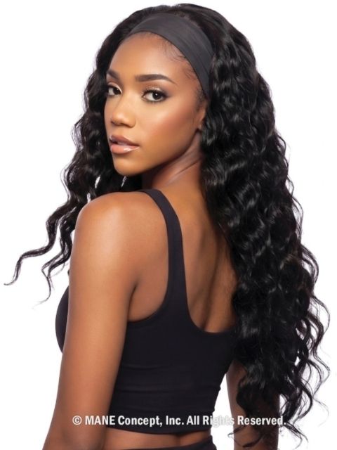Mane Concept 100% Unprocessed Human Hair Trill Glueless HeadBand Lace Wig LOOSE DEEP HEADBAND 24" (TRHB210)