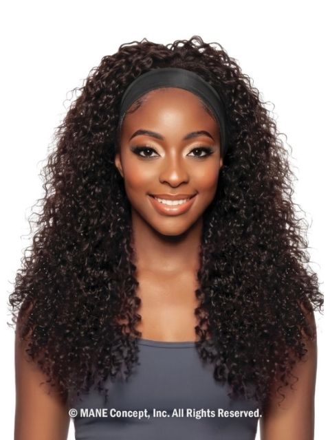 Mane Concept 100% Unprocessed Human Hair Trill Glueless HeadBand Lace Wig SPANISH WAVE HEADBAND 24" (TRHB211)