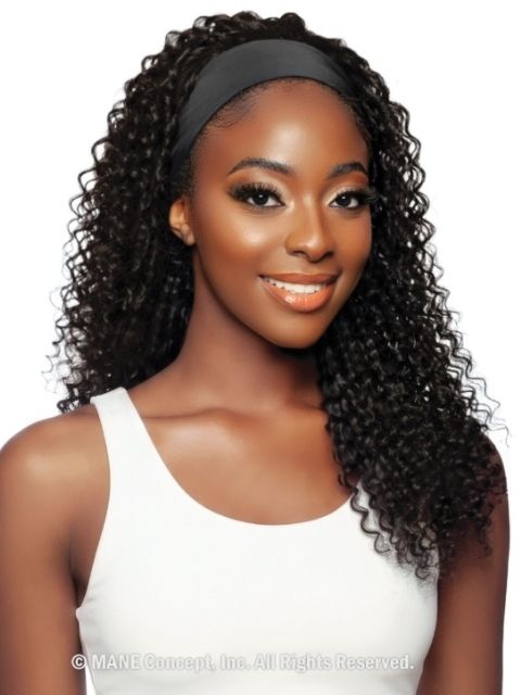 Mane Concept 100% Unprocessed Human Hair Trill Glueless HeadBand Lace Wig WATER WAVE HEADBAND 24" (TRHB212)