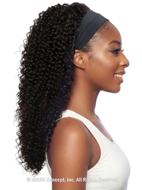 Mane Concept 100% Unprocessed Human Hair Trill Glueless HeadBand Lace Wig BURMESE CURL HEADBAND 24" (TRHB213)