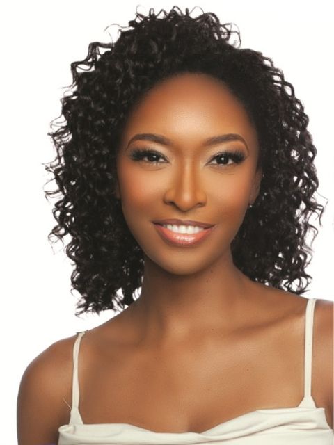 Mane Concept 100% Unprocessed Human Hair Trill Glueless Versatile Half Wig-DEEP WAVE " (TRHW201-202)
