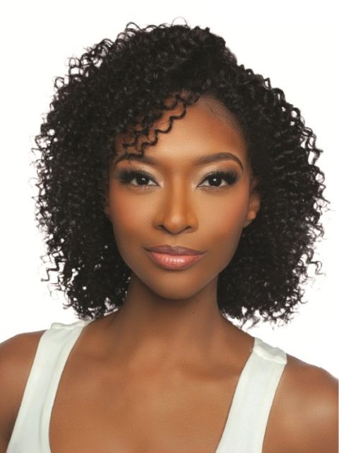 Mane Concept 100% Unprocessed Human Hair Trill Glueless Versatile Half Wig-JERRY CURL" (TRHW205-206)