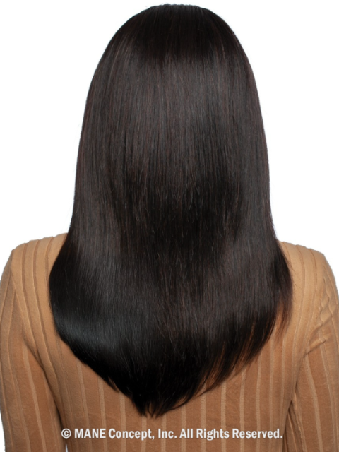 Mane Concept Trill 100% Unprocessed Human Hair HD Pre-Cut Lace Wig- (STRAIGHT 18)INVISIBLE STRING 01 (TRI2101 )