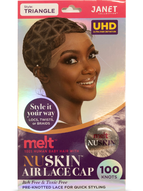 Janet Collection melt 100% Human Baby Hair Nuskin Air Lace Cap