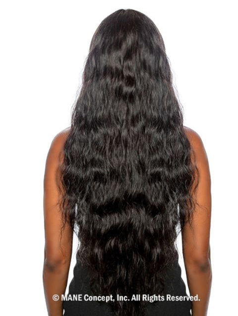 Mane Concept Trill 11A 100% Unprocessed Human Hair Full Wig - TRM113 NATURAL WAVE FULL BANG 32"