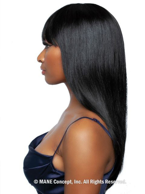 Mane Concept Trill 11A 100% Unprocessed Human Hair Full Wig - TRM117 STRAIGHT FULL BANG 22"