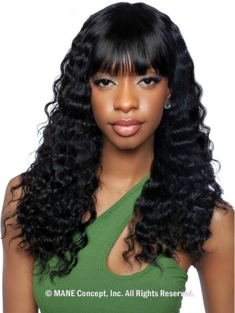 Mane Concept Trill 11A 100% Unprocessed Human Hair Full Wig - TRM119 LOOSE CRIMP FULL BANG 22"
