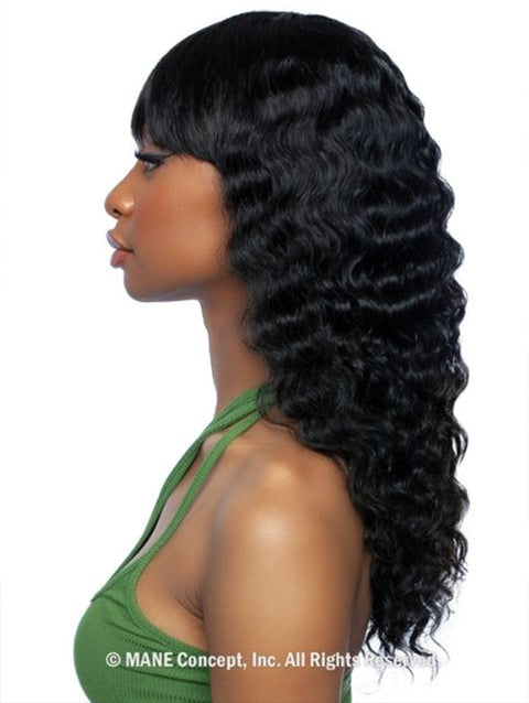 Mane Concept Trill 11A 100% Unprocessed Human Hair Full Wig - TRM119 LOOSE CRIMP FULL BANG 22"