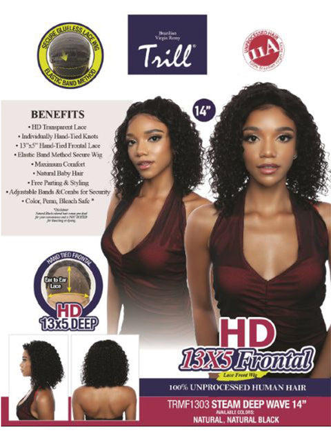 Mane Concept Trill 13x5 100% Human Hair Lace Front Wig - STEAM DEEP WAVE 14" (TRMF1303)