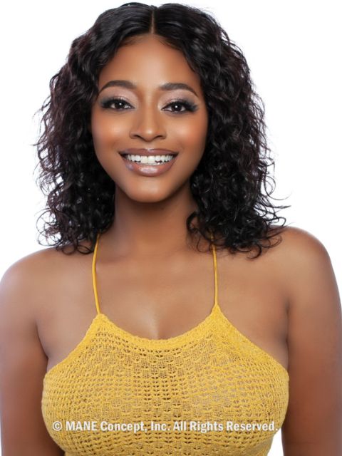 Mane Concept 100% Unprocessed Human Hair Trill HD 13x4 Free Part Lace Front Wig -(TRP2101) 11A HD SOFT WAVE 16"