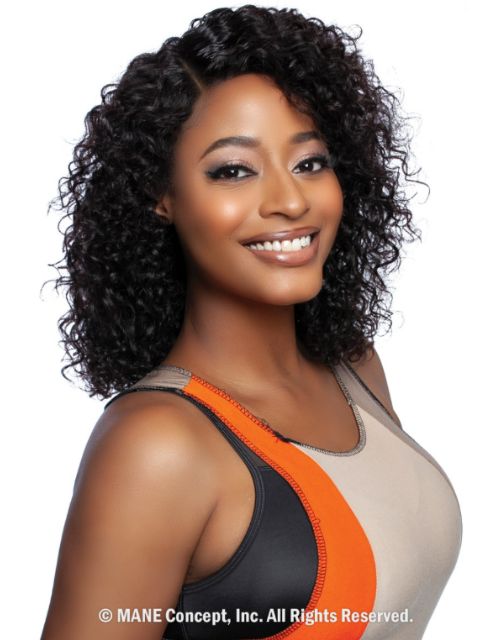 Mane Concept 100% Unprocessed Human Hair Trill HD 13x4 Free Part Lace Front Wig -(TRP2102) 11A HD SPANISH WAVE 16"