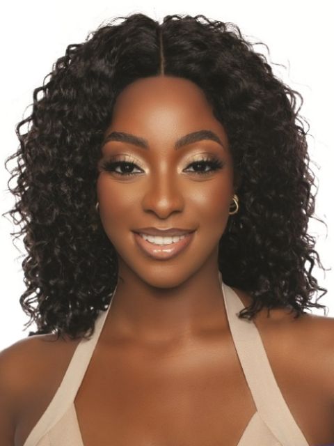 Mane Concept 100% Unprocessed Human Hair Trill HD 13x4 Free Part 11A HD DEEP WAVE 16" (TRP2105) Lace Front Wig