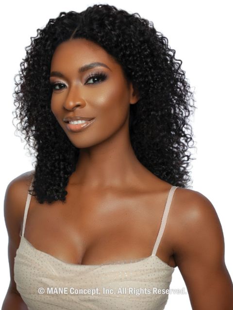 Mane Concept 100% Unprocessed Human Hair Trill HD 13x4 Free Part Lace Front Wig (TRP2107) 11A HD JERRY CURL 20"