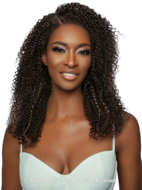 Mane Concept 100% Unprocessed Human Hair Trill HD 13x6 Free Part Lace Front Wig - (TRP2207-2208) JERRY CURL"