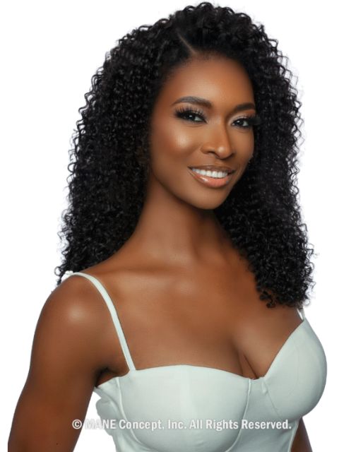 Mane Concept 100% Unprocessed Human Hair Trill HD 13x6 Free Part Lace Front Wig - (TRP2207-2208) JERRY CURL"