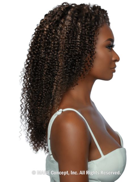 Mane Concept 100% Unprocessed Human Hair Trill HD 13x6 Free Part Lace Front Wig - (TRP2207-2208) JERRY CURL"