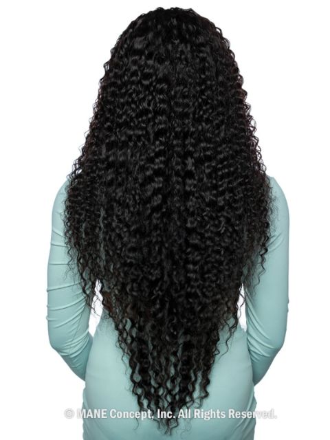Mane Concept 100% Unprocessed Human Hair Skinlike 13x4 11A HD TRS2102 WATER WAVE 34" Lace Front Wig